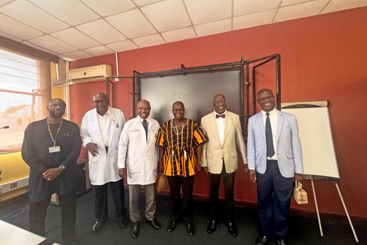 A group photo of Prof. Samuel Kaba together with the hosts.