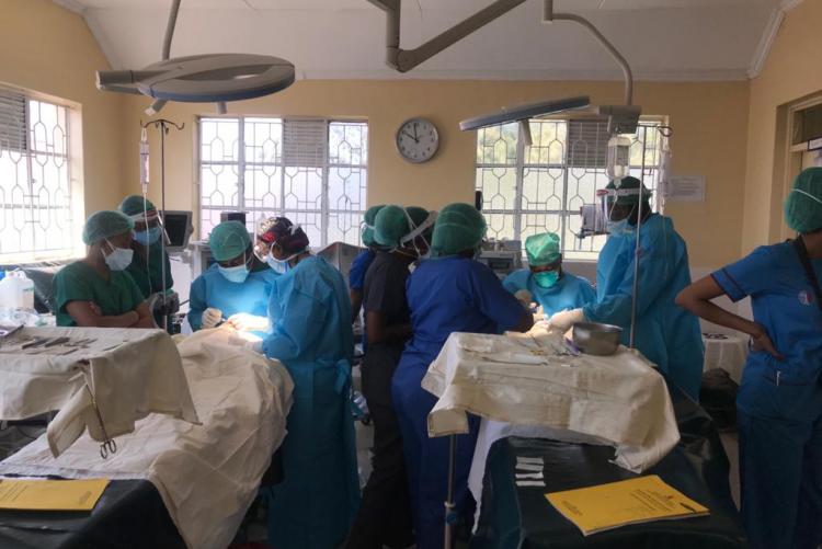 UoN MMed PRAS residents and Kilgoris Hospital theatre staff performing free cleft surgeries at Kilgoris Hospital theatre.
