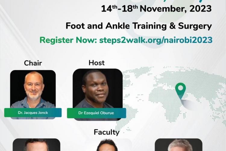 Foot and ankle training and surgery poster.